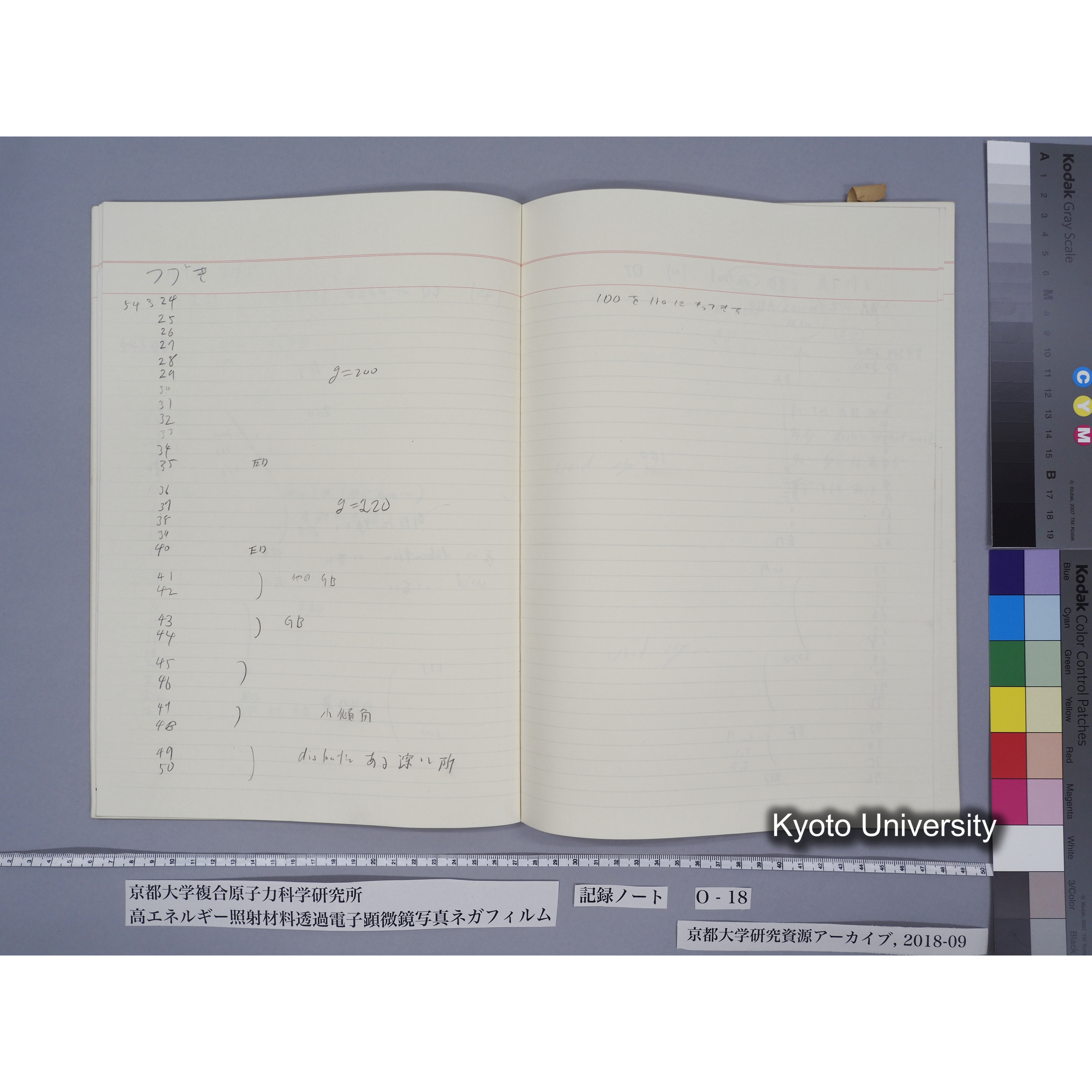 [記録ノート, Oシリーズ] 大洗O-18 S63.11.30〜H.1.6.9. 52826〜56571. (35)
