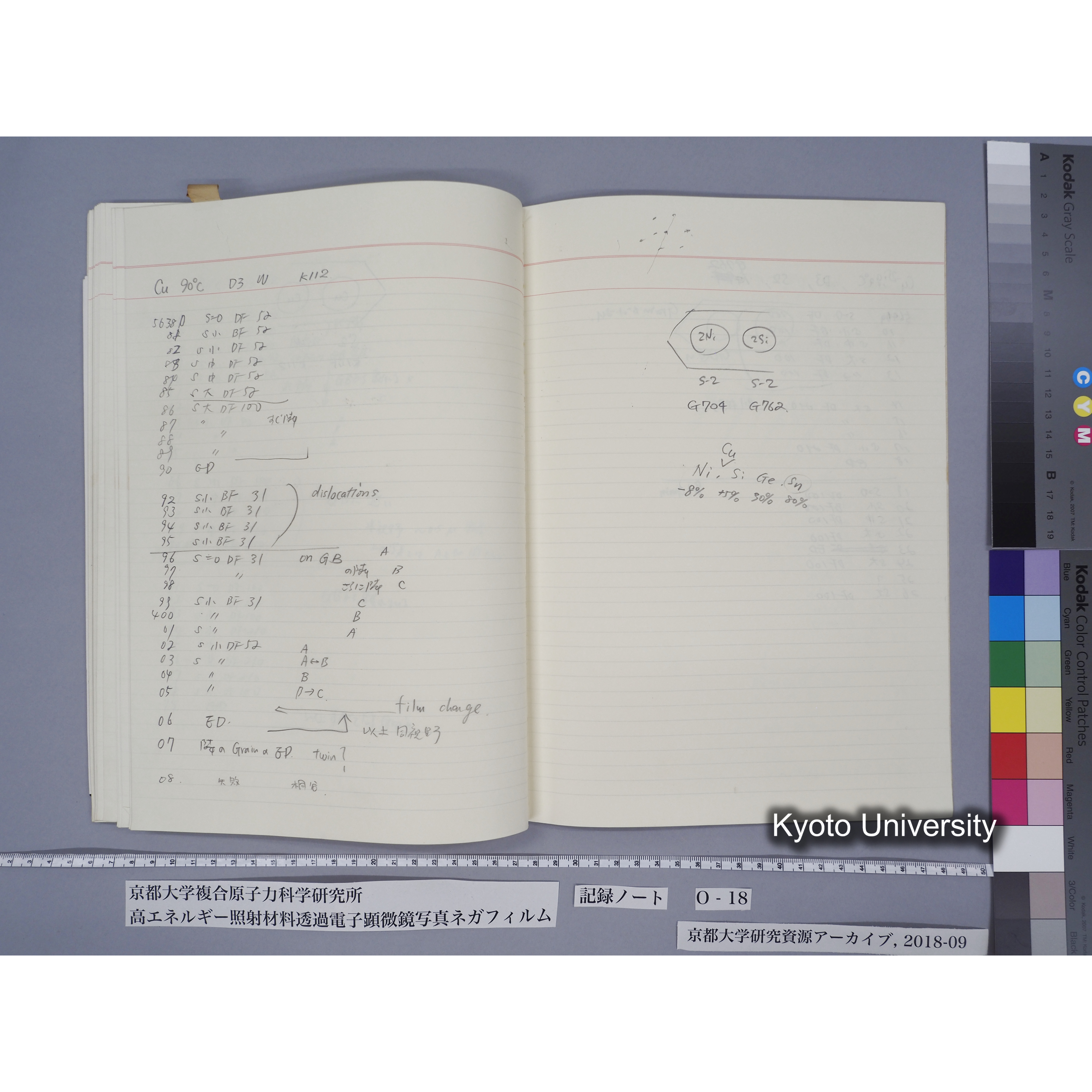 [記録ノート, Oシリーズ] 大洗O-18 S63.11.30〜H.1.6.9. 52826〜56571. (63)
