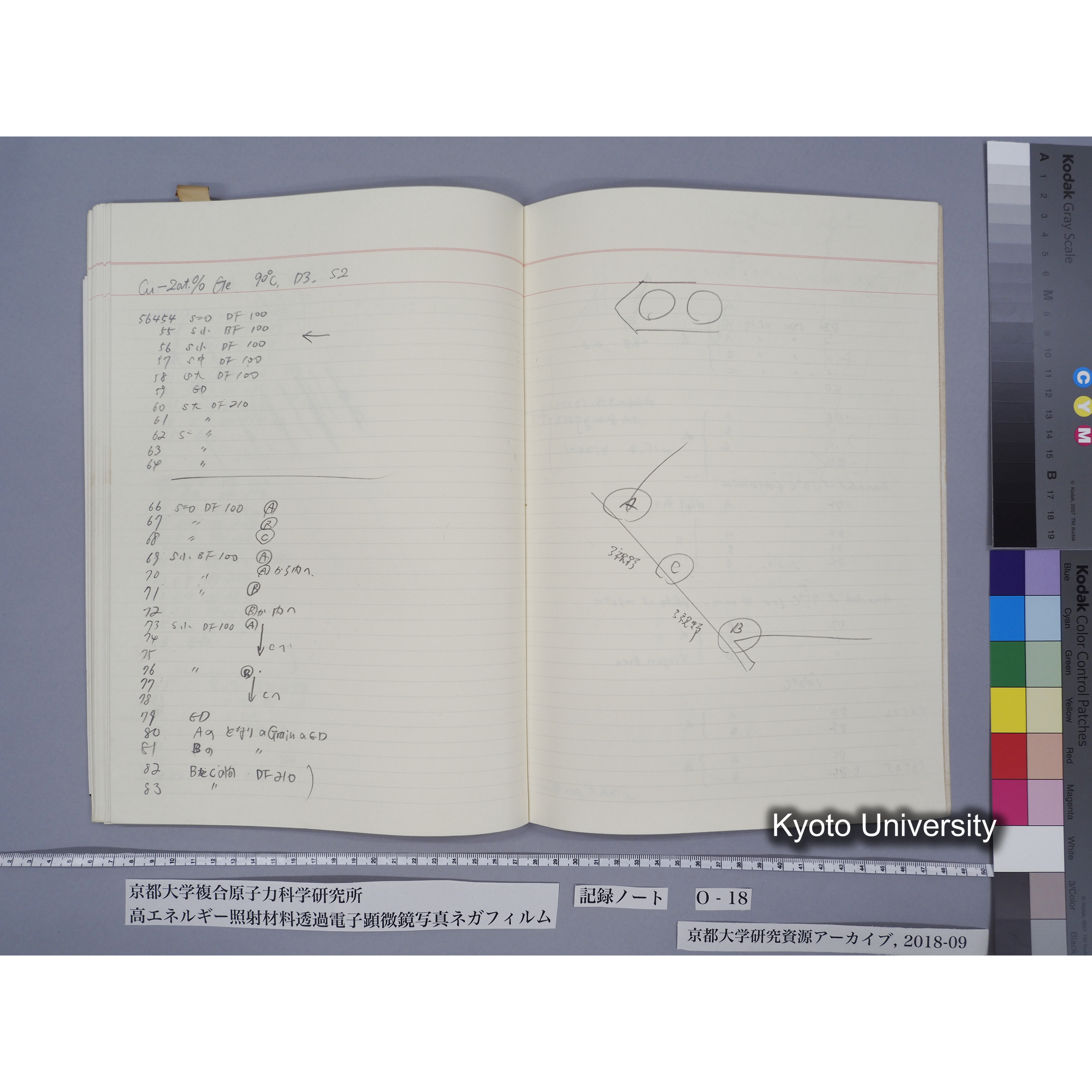 [記録ノート, Oシリーズ] 大洗O-18 S63.11.30〜H.1.6.9. 52826〜56571. (66)