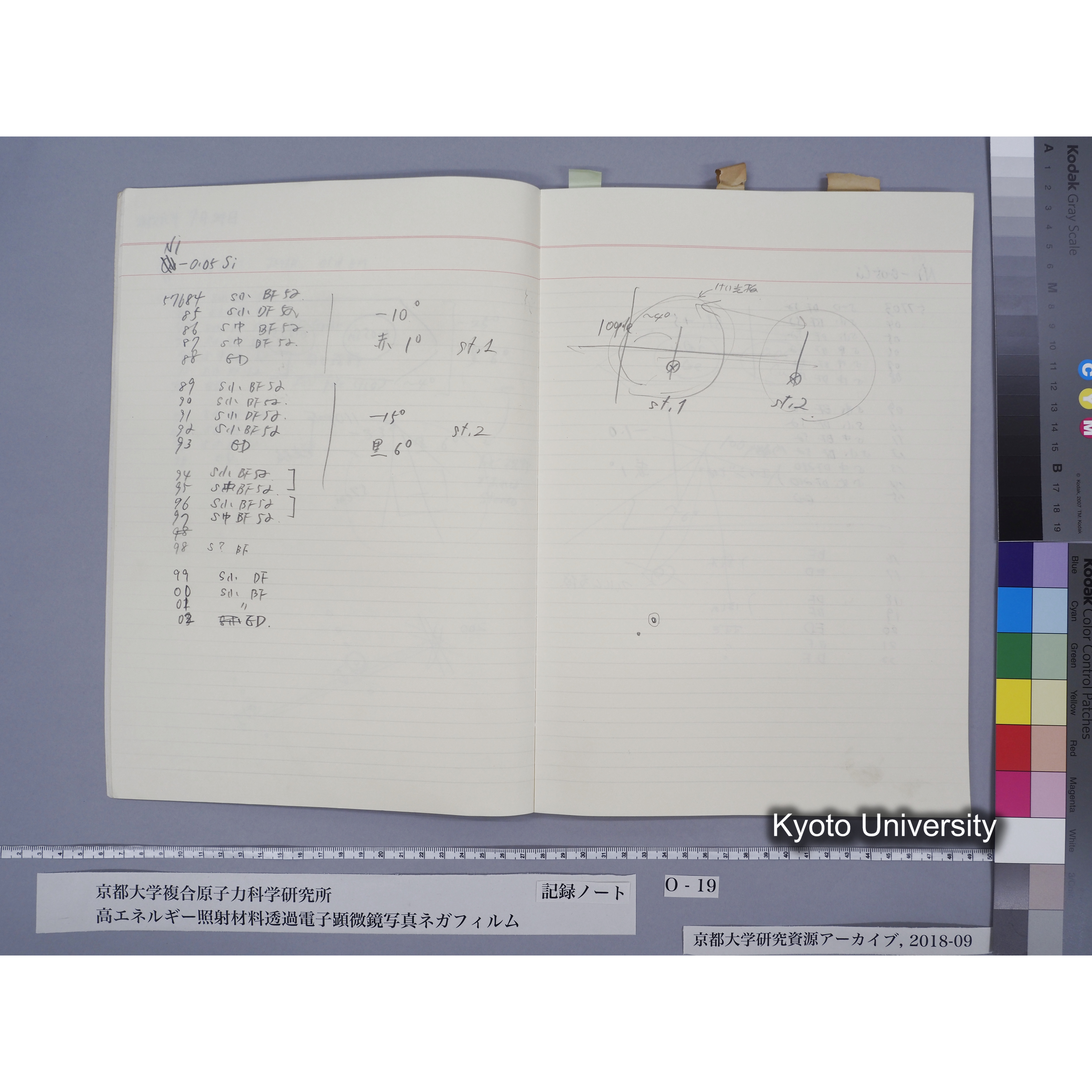 [記録ノート, Oシリーズ] 大洗TEMノートO-19 1989.6.9〜. 56572〜56595. (8)