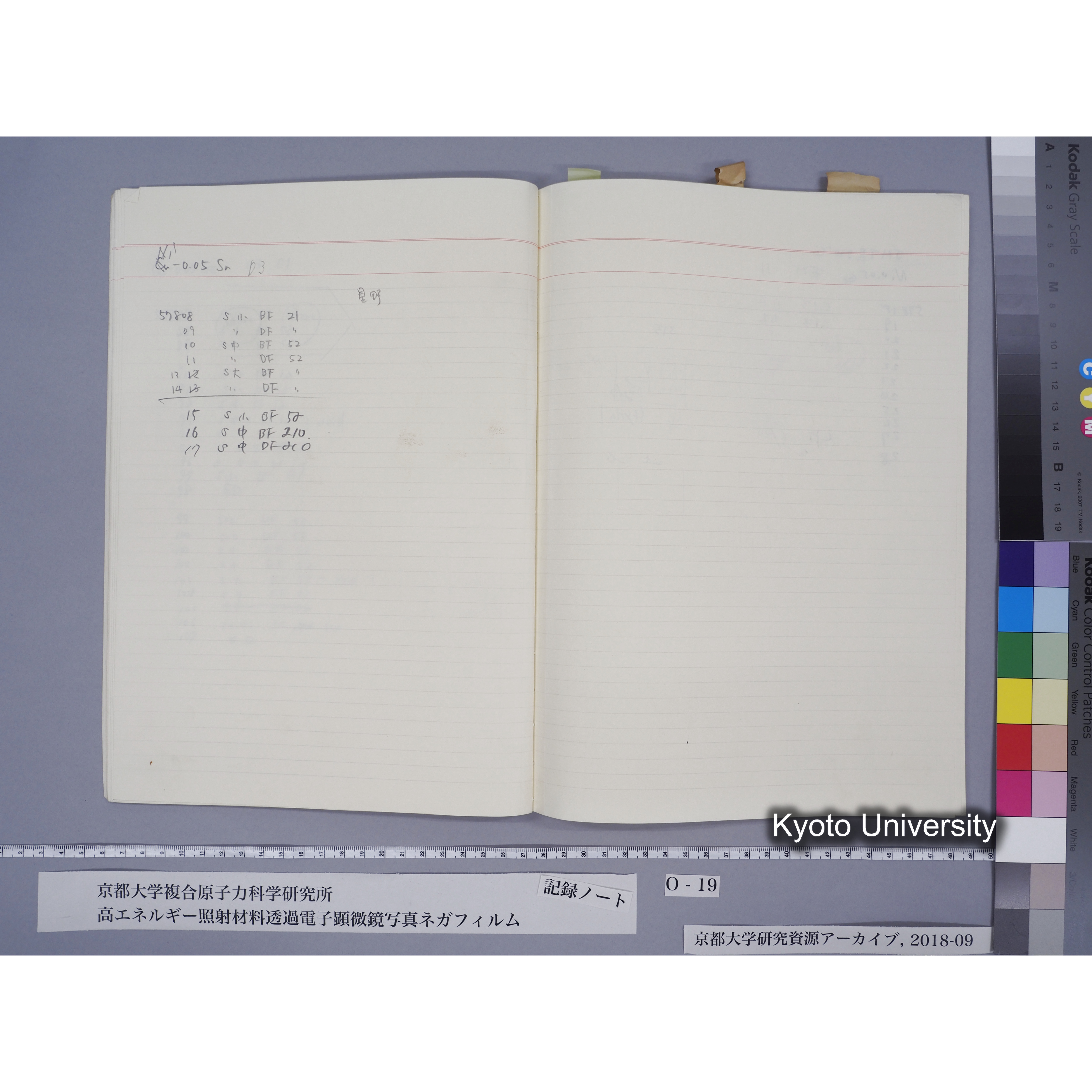 [記録ノート, Oシリーズ] 大洗TEMノートO-19 1989.6.9〜. 56572〜56595. (16)