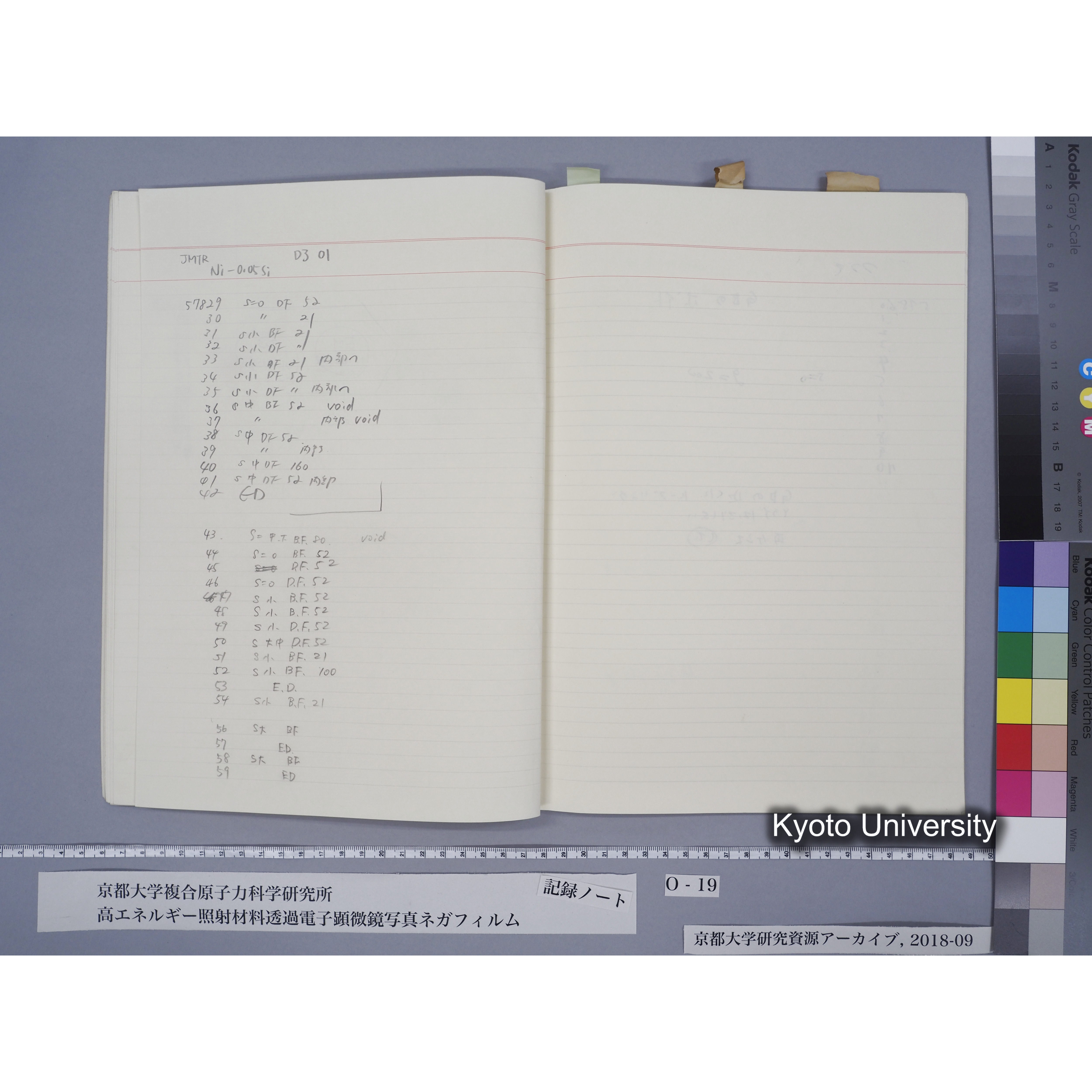[記録ノート, Oシリーズ] 大洗TEMノートO-19 1989.6.9〜. 56572〜56595. (18)