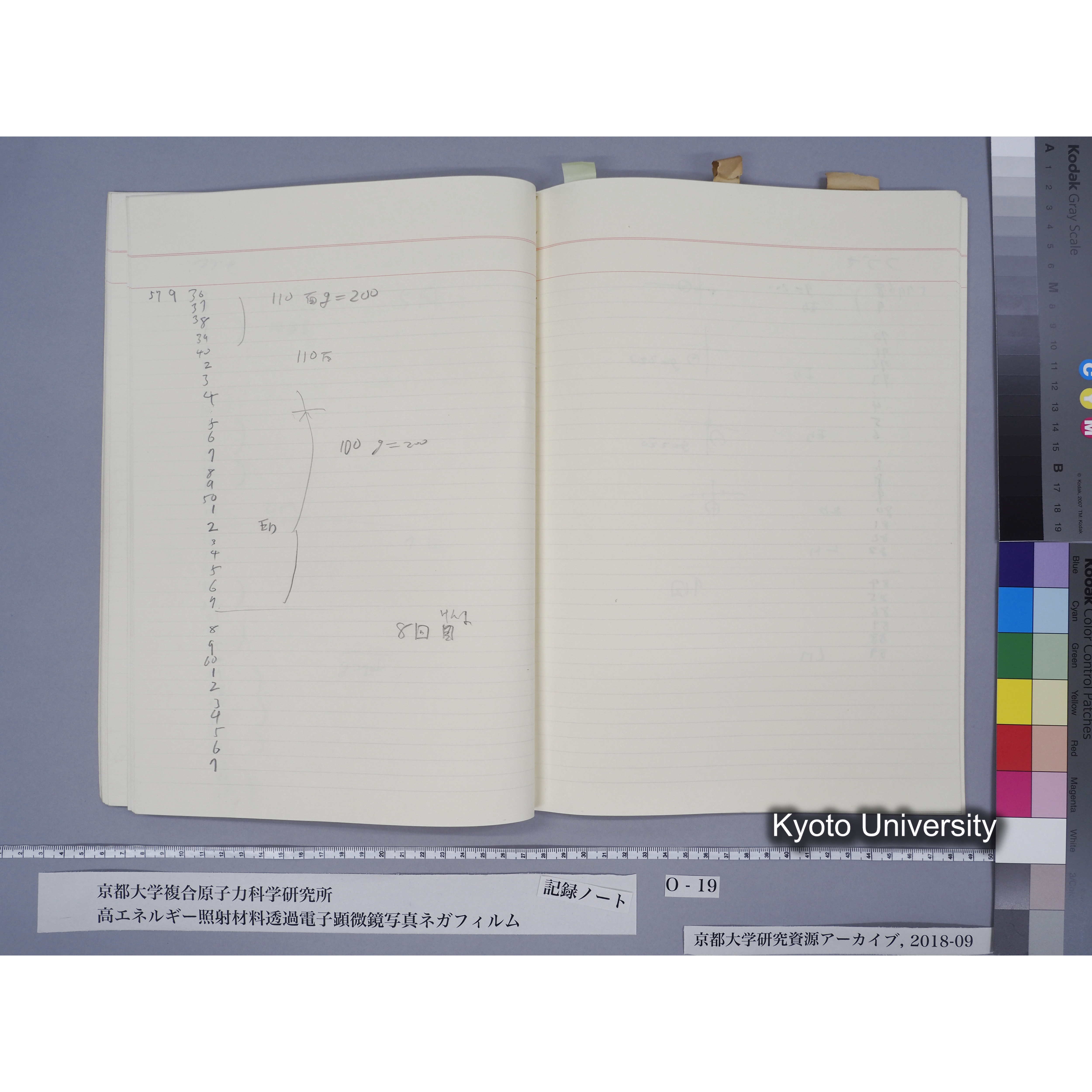 [記録ノート, Oシリーズ] 大洗TEMノートO-19 1989.6.9〜. 56572〜56595. (22)