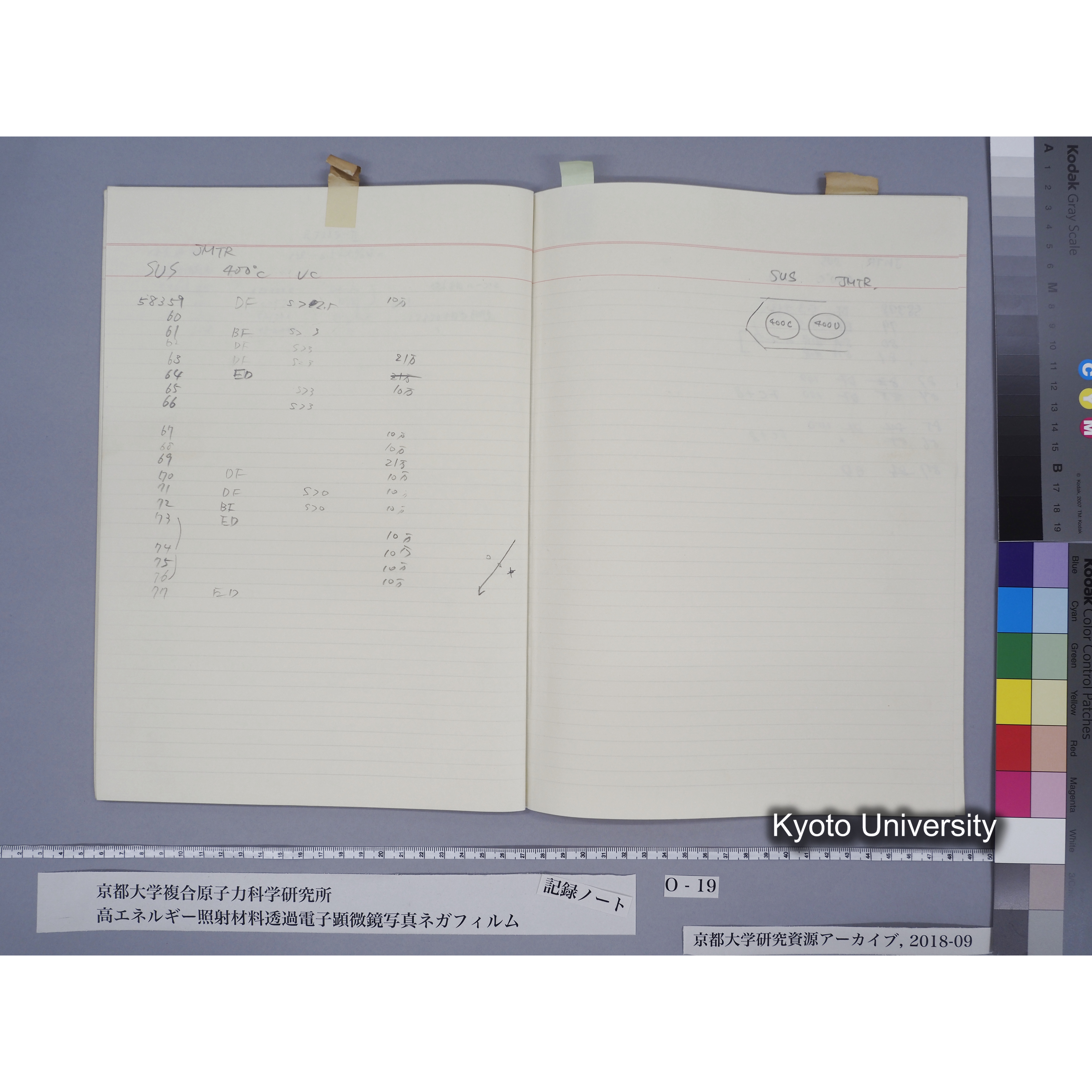 [記録ノート, Oシリーズ] 大洗TEMノートO-19 1989.6.9〜. 56572〜56595. (32)