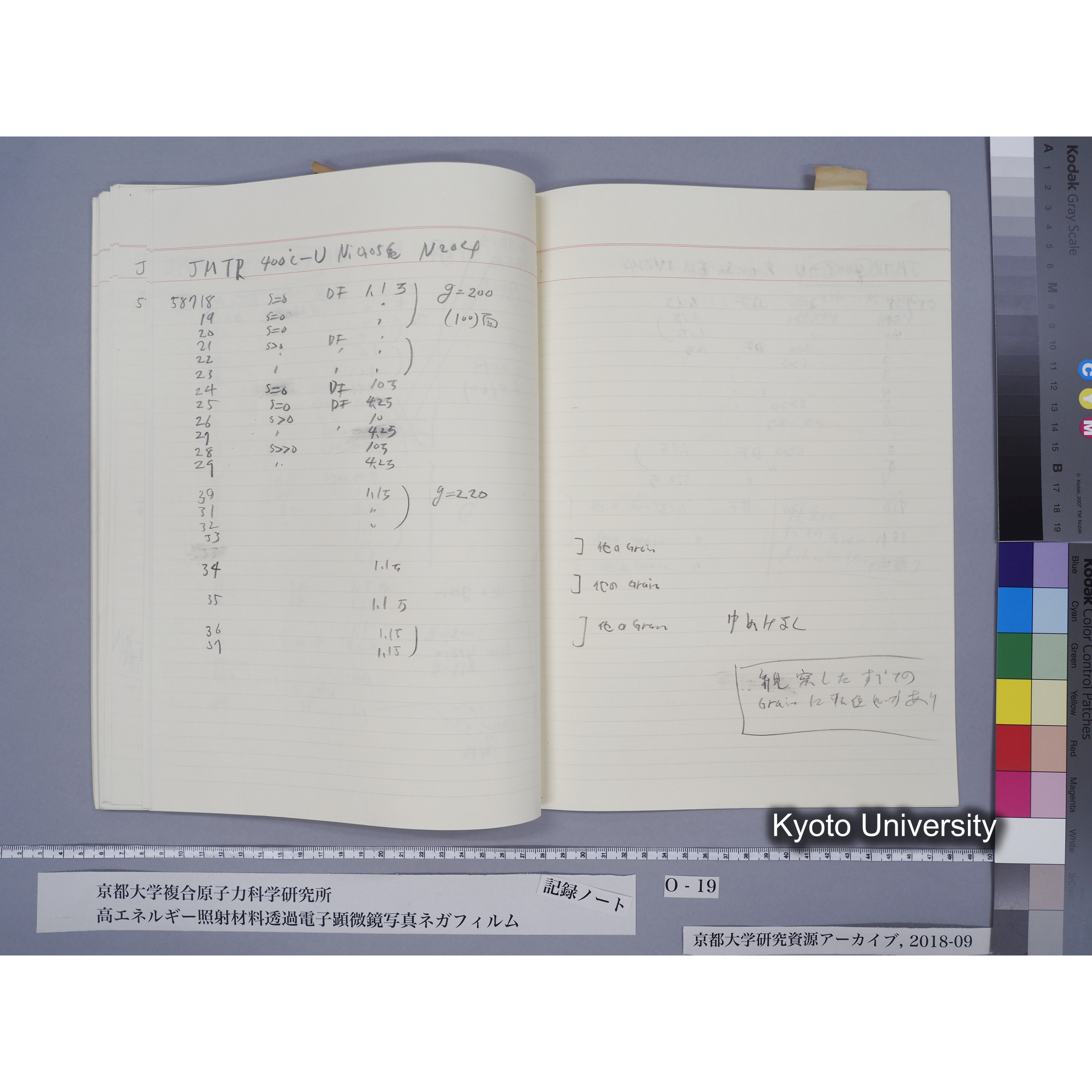 [記録ノート, Oシリーズ] 大洗TEMノートO-19 1989.6.9〜. 56572〜56595. (53)