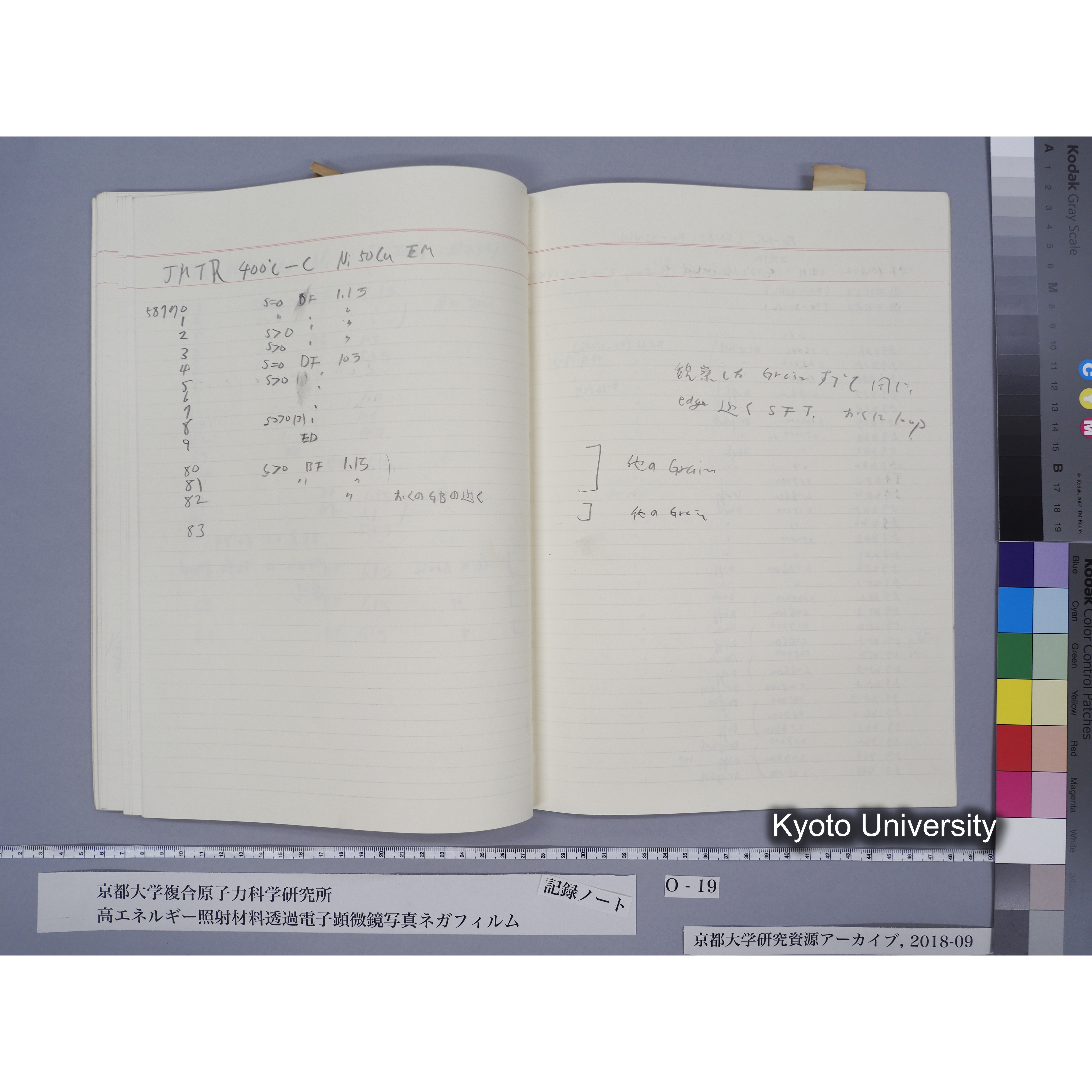 [記録ノート, Oシリーズ] 大洗TEMノートO-19 1989.6.9〜. 56572〜56595. (56)