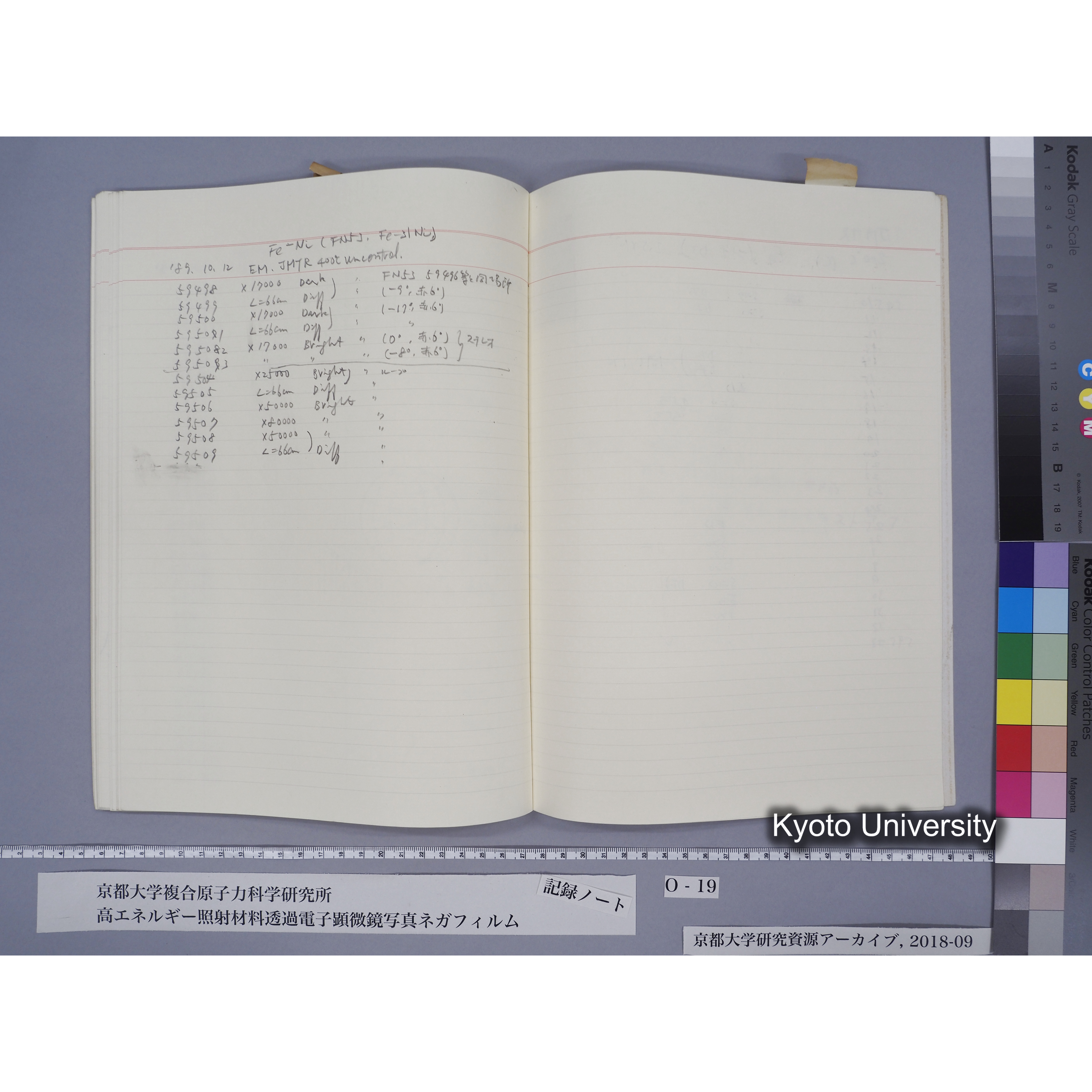 [記録ノート, Oシリーズ] 大洗TEMノートO-19 1989.6.9〜. 56572〜56595. (59)