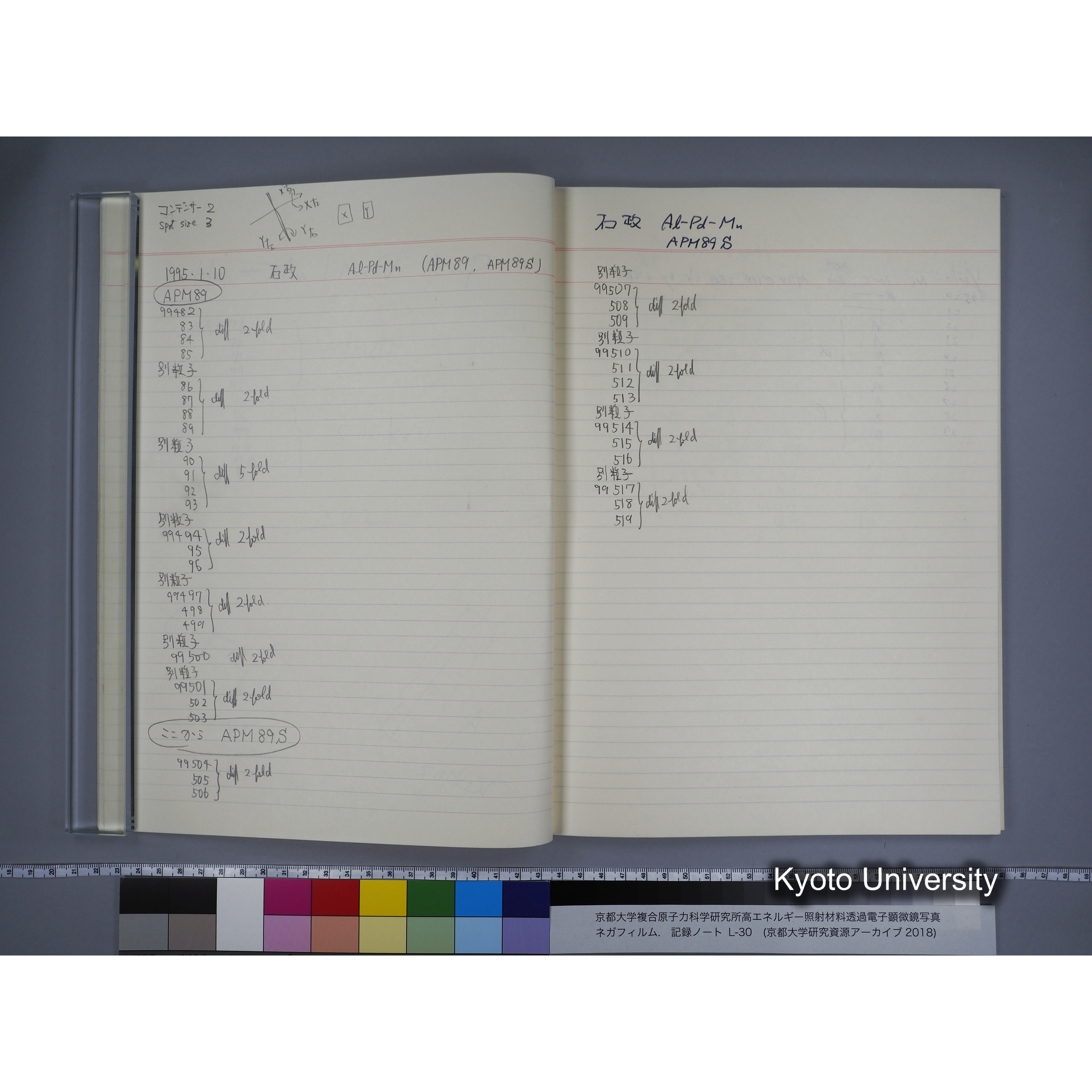 [記録ノート, Lシリーズ] L-30 '94.12.30〜 '95.2.5 (18)