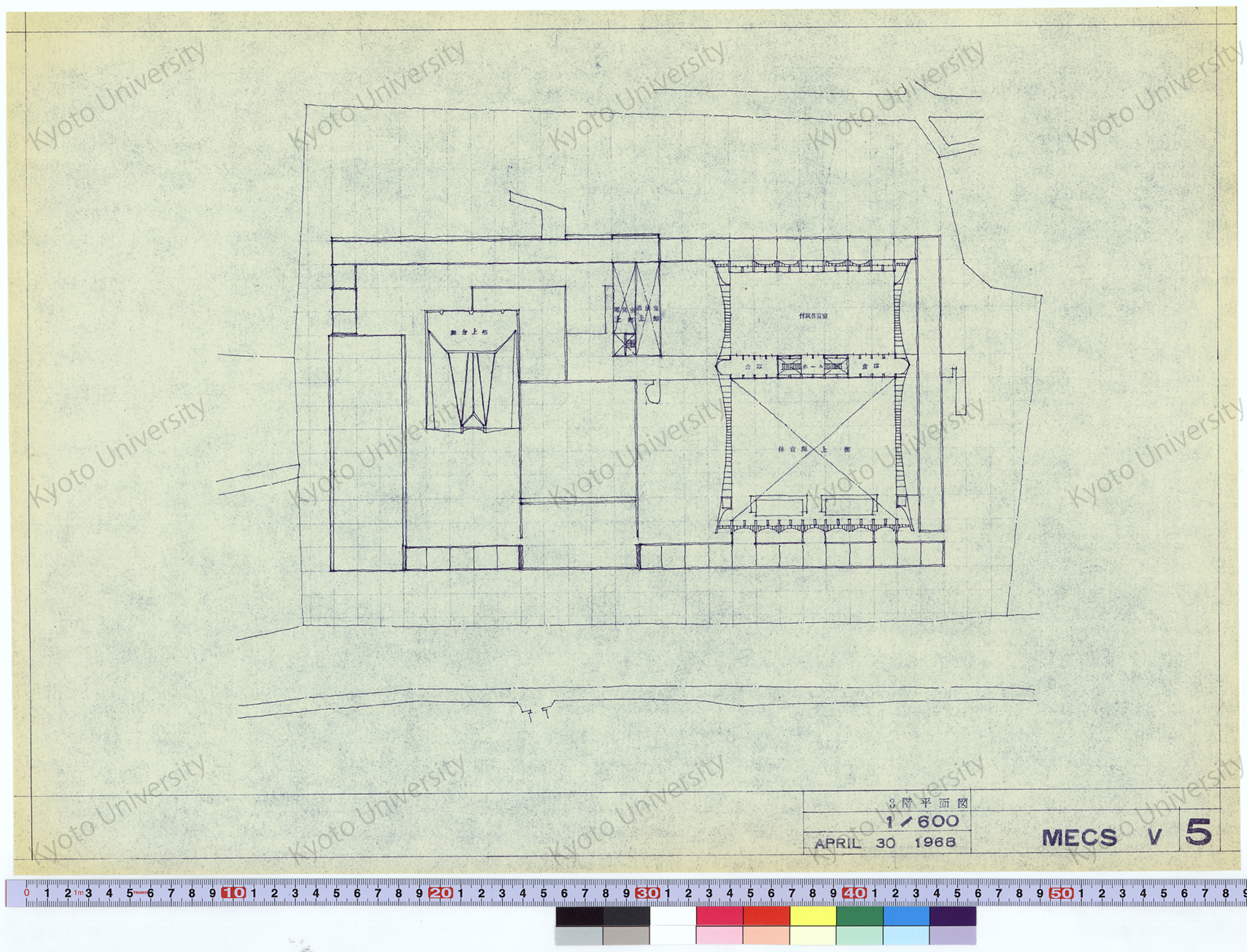 MECSV3階平面図_1/600_5_APRIL 30 1968 (1)