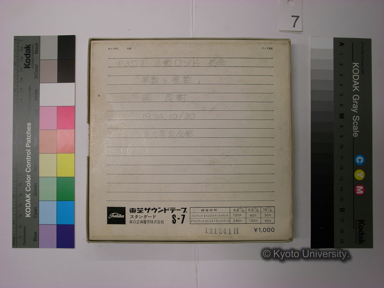 [356] [回数ママ]第357回 近衛ロンド 例会 / 「単数と複数」 / 梶茂樹 / 1974.10/30 / 於；京大楽友会館 (3)