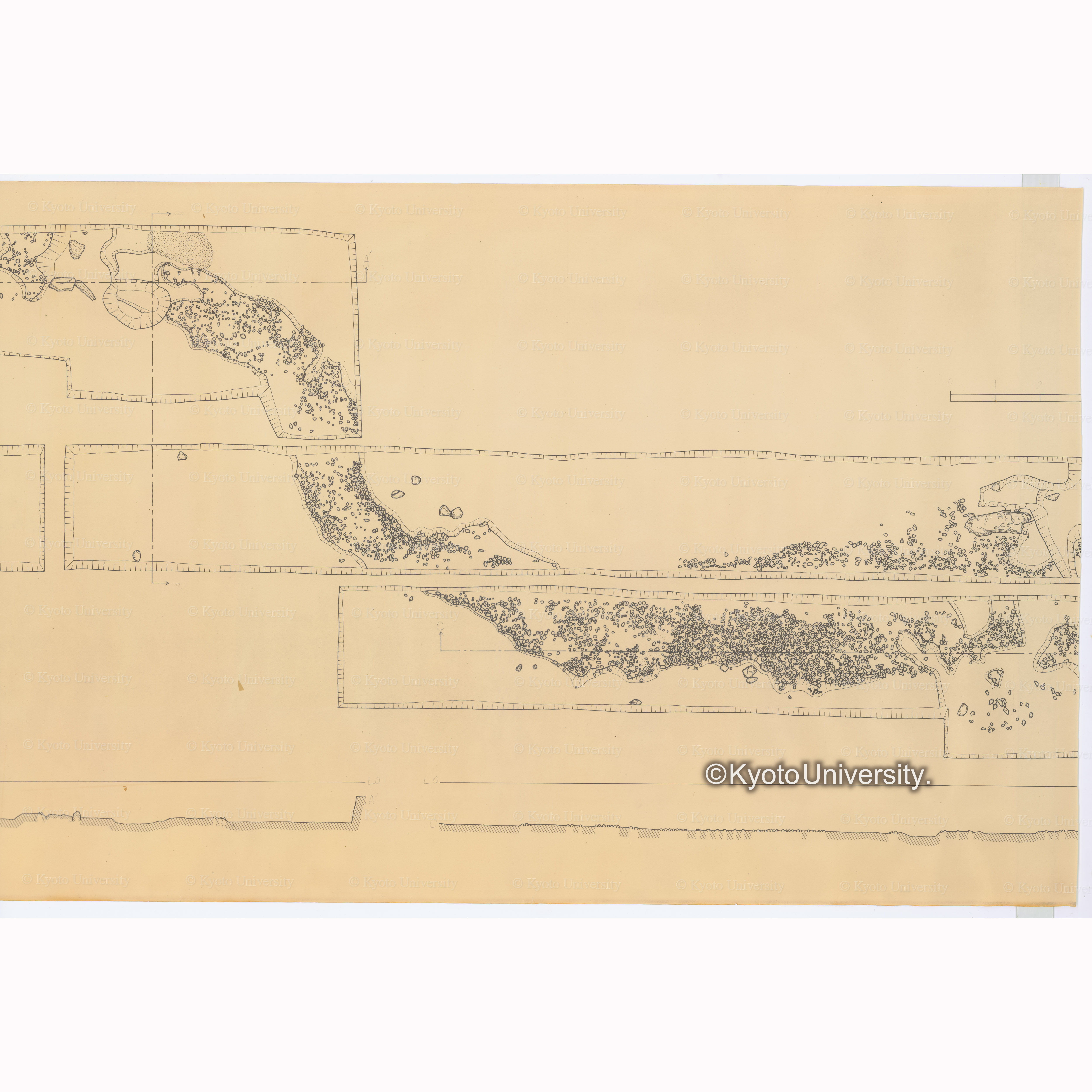 鳥羽離宮跡発掘実測図 1964年2月. (2)