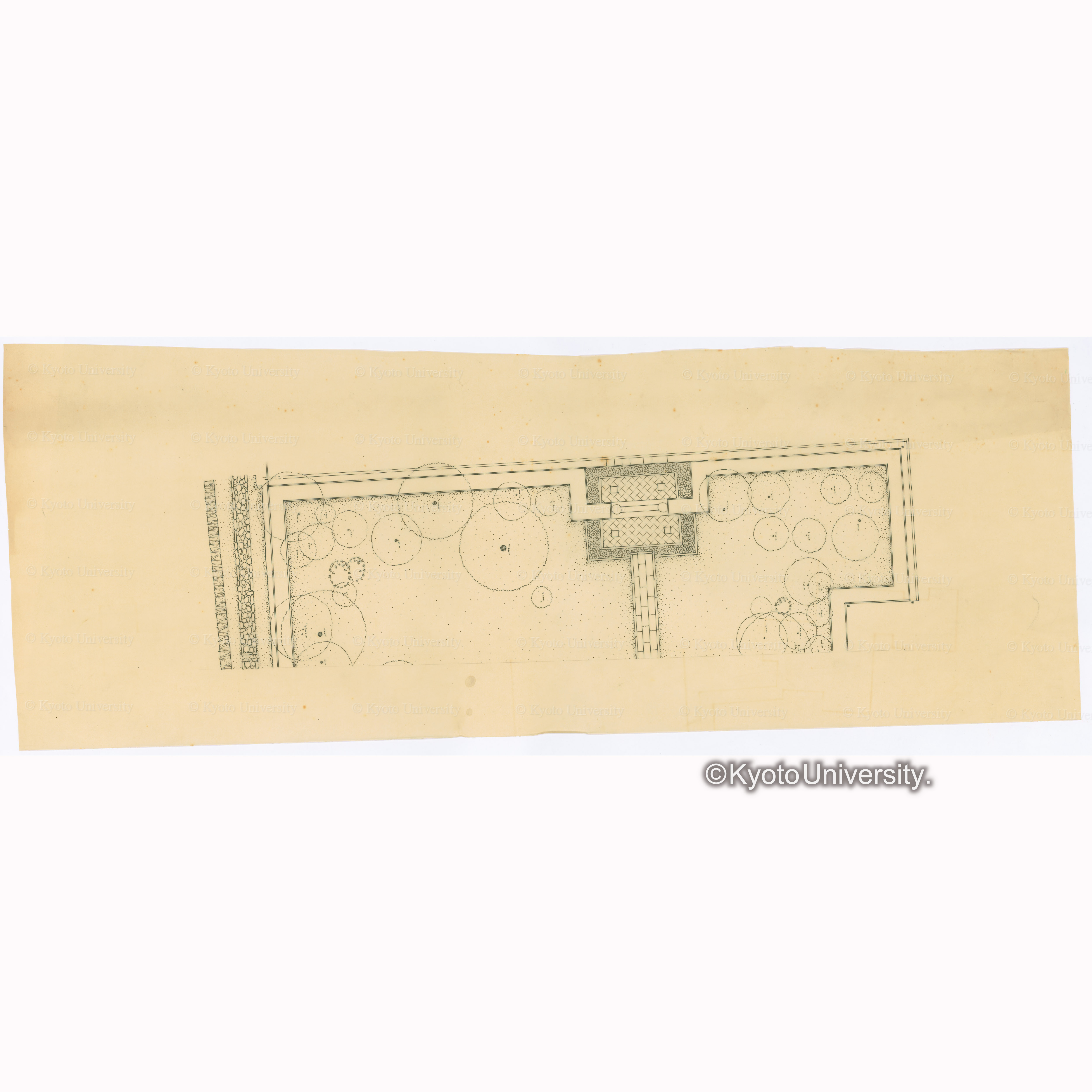 ［2/2　高台寺庭園 縮尺百分之一　実測及製図　昭和十八年十月　京都帝国大学農学部造園学研究室］ (1)