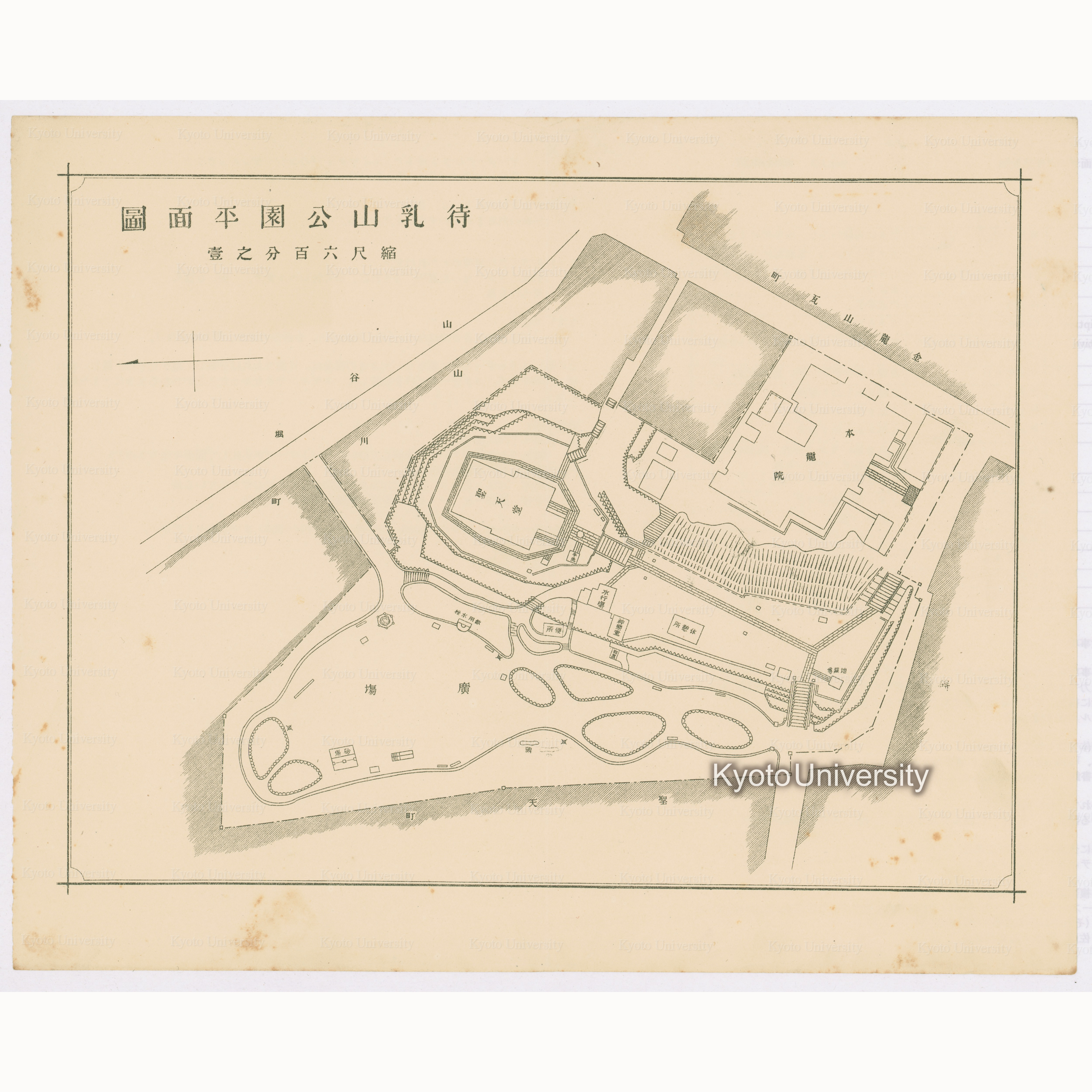 待乳山公園平面図　縮尺六百分之一 (1)