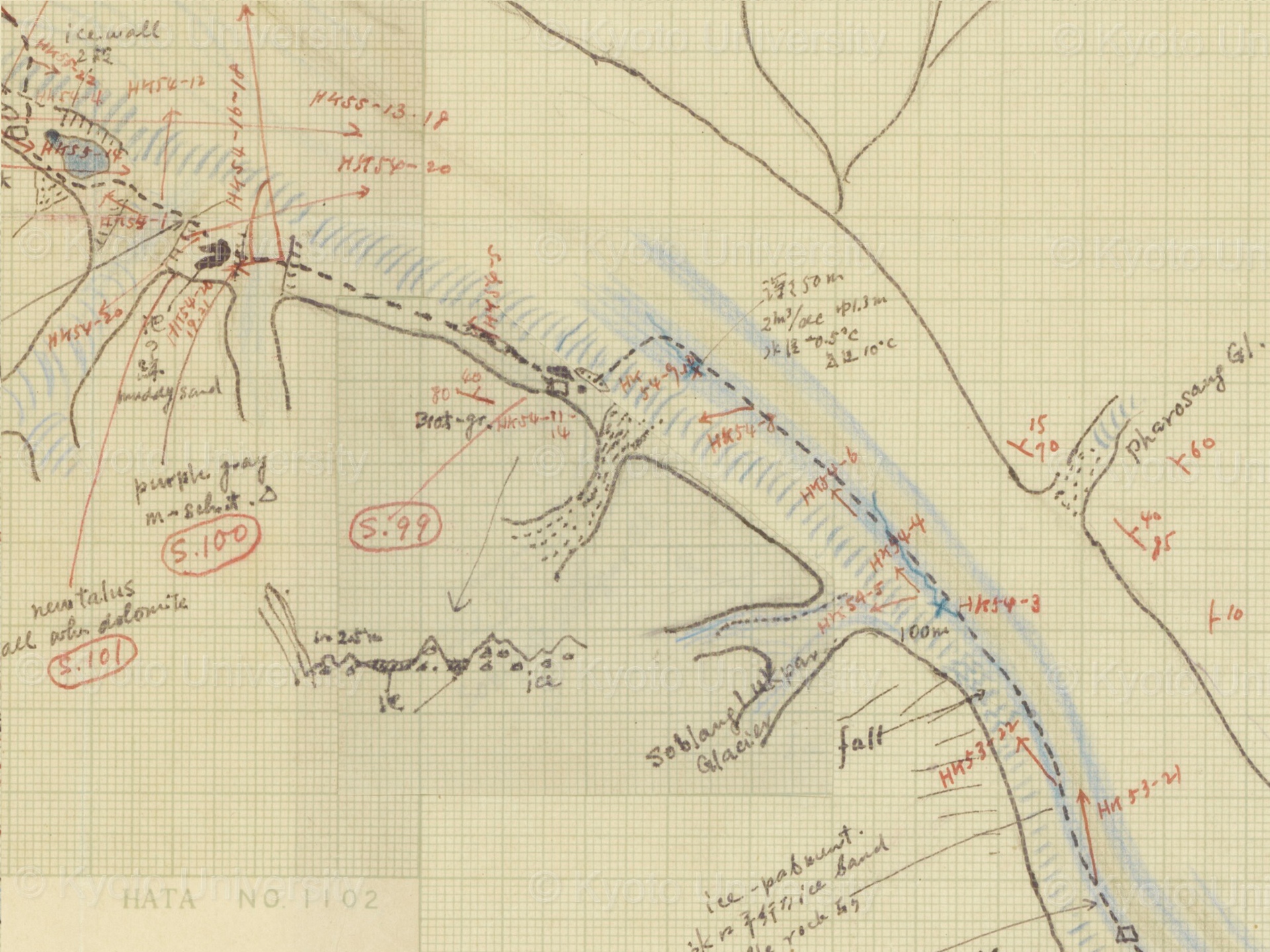 京都大学カラコラム・ヒンズークシ学術探検隊地質班関係資料, 1955-1956, RM-18.